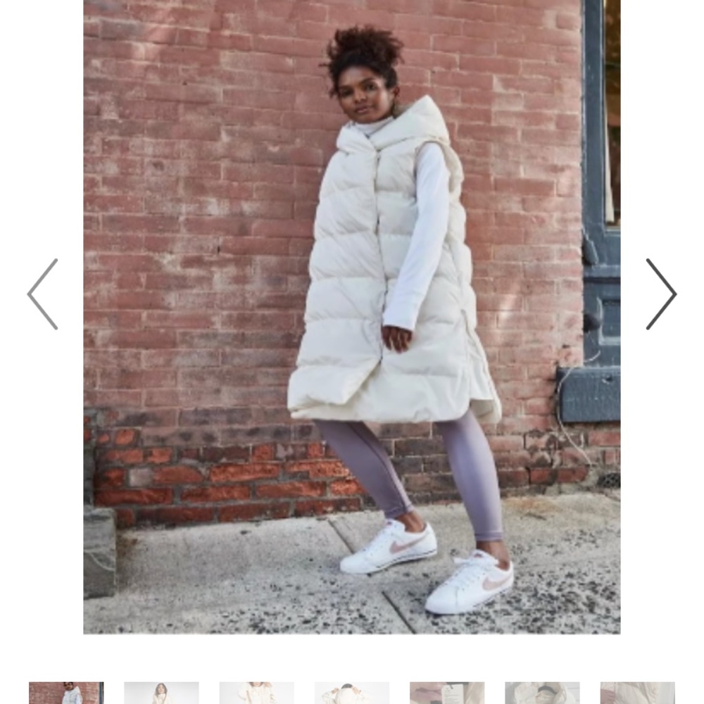 Calia long puffer vest
